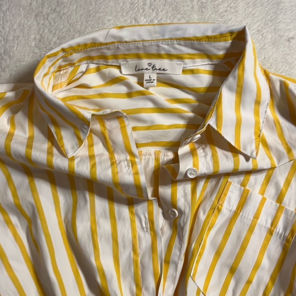 Cropped Button Down Top - image 5